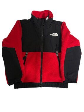 The North Face Black/Red Toddler Kids Full Zip Fleece Jacket Size 2T